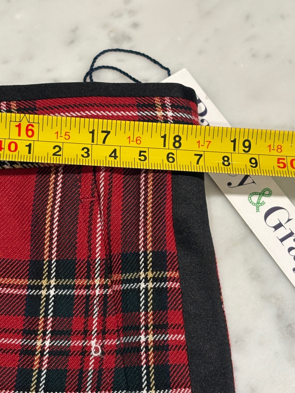 NWT Men’s Paisley & Gray Tuxedo Pants, Red Tartan, Slim Fit, 36x32 - Picture 6 of 7